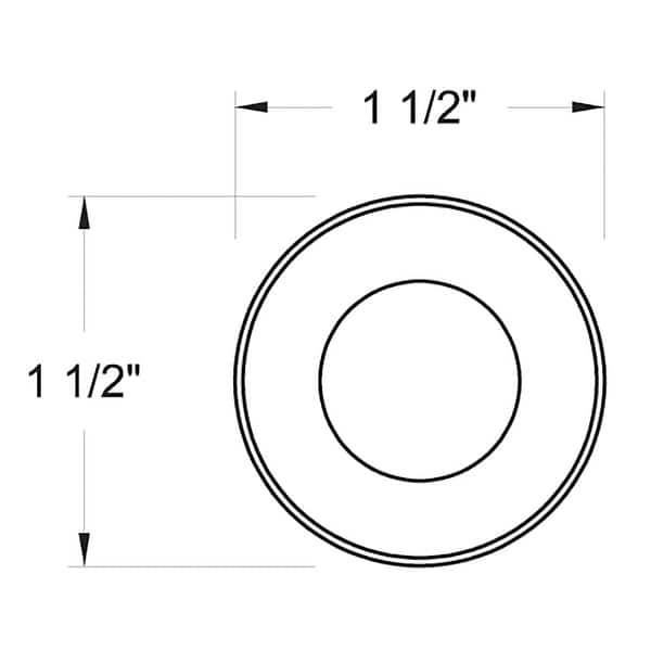 dimension image slide 0 of 2, Hinkley Lighting 15074 Dot Round 2v 3VA 2.5w 1-3/4"" Wide in Sparta