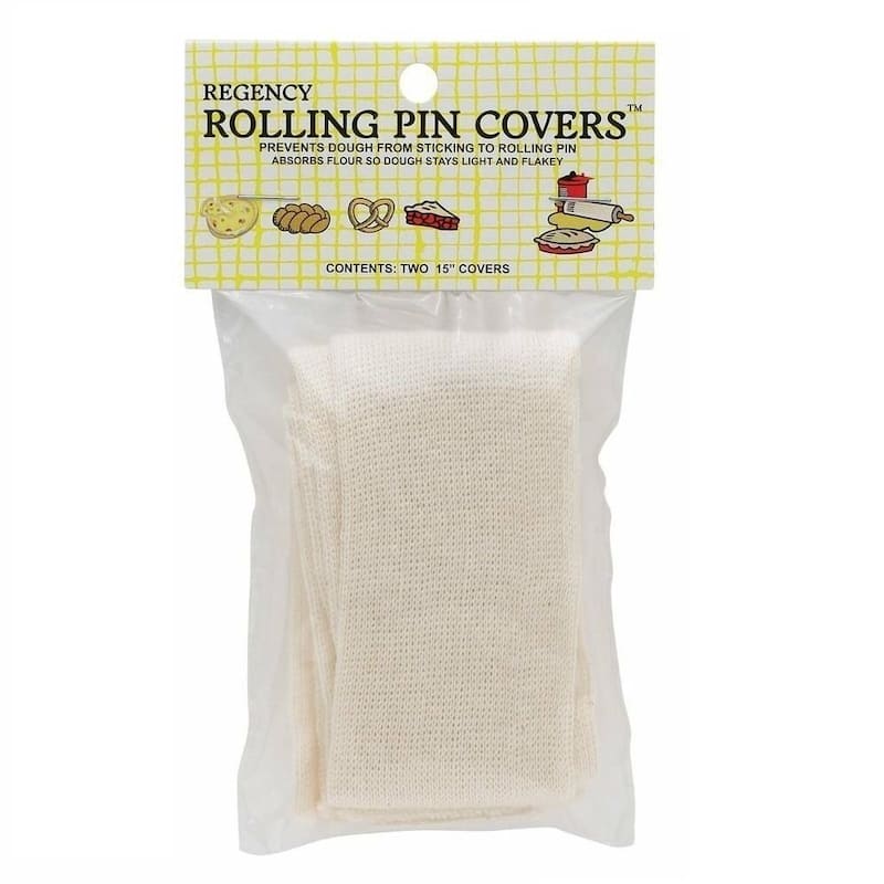 Regency 15" Reusable Cloth Rolling Pin Covers 2pk - Prevents Sticking Dough - 3 sets (6 covers)