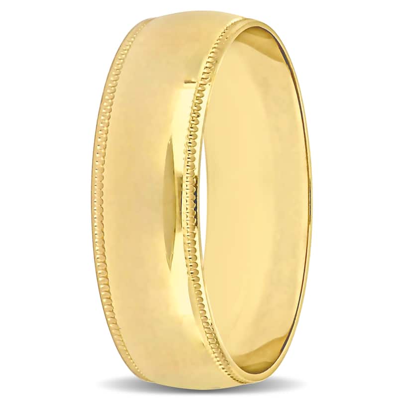Miadora 6 mm Mens Wedding Band in 10k Yellow Gold