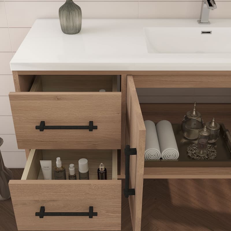 Victoria 60'' Wall-mounted Vanity with Single Reinforced Acrylic Sink - 59.5