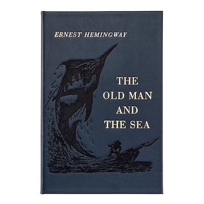 Graphic Image The Old Man and The Sea Coffee Table Book, Leather, Blue