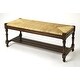 preview thumbnail 1 of 1, Butler Heritage Wood Bench with Woven Rope Seat