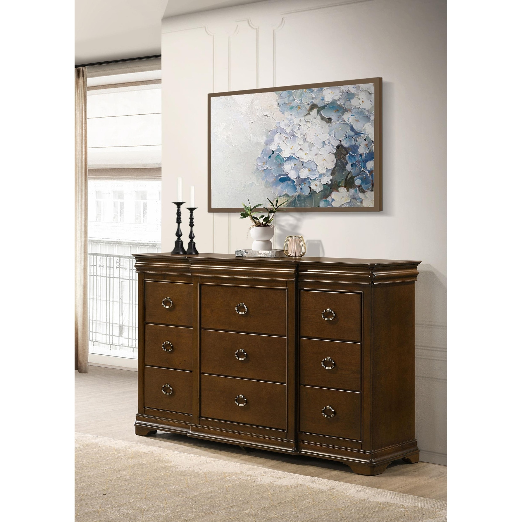 Garland 9-drawer Bedroom Dresser Cabinet Brown Cherry