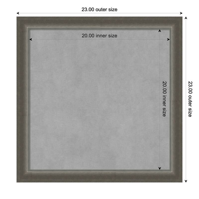 Amanti Art Domus Dark Silver Framed Magnetic Board - Board Size 20x20