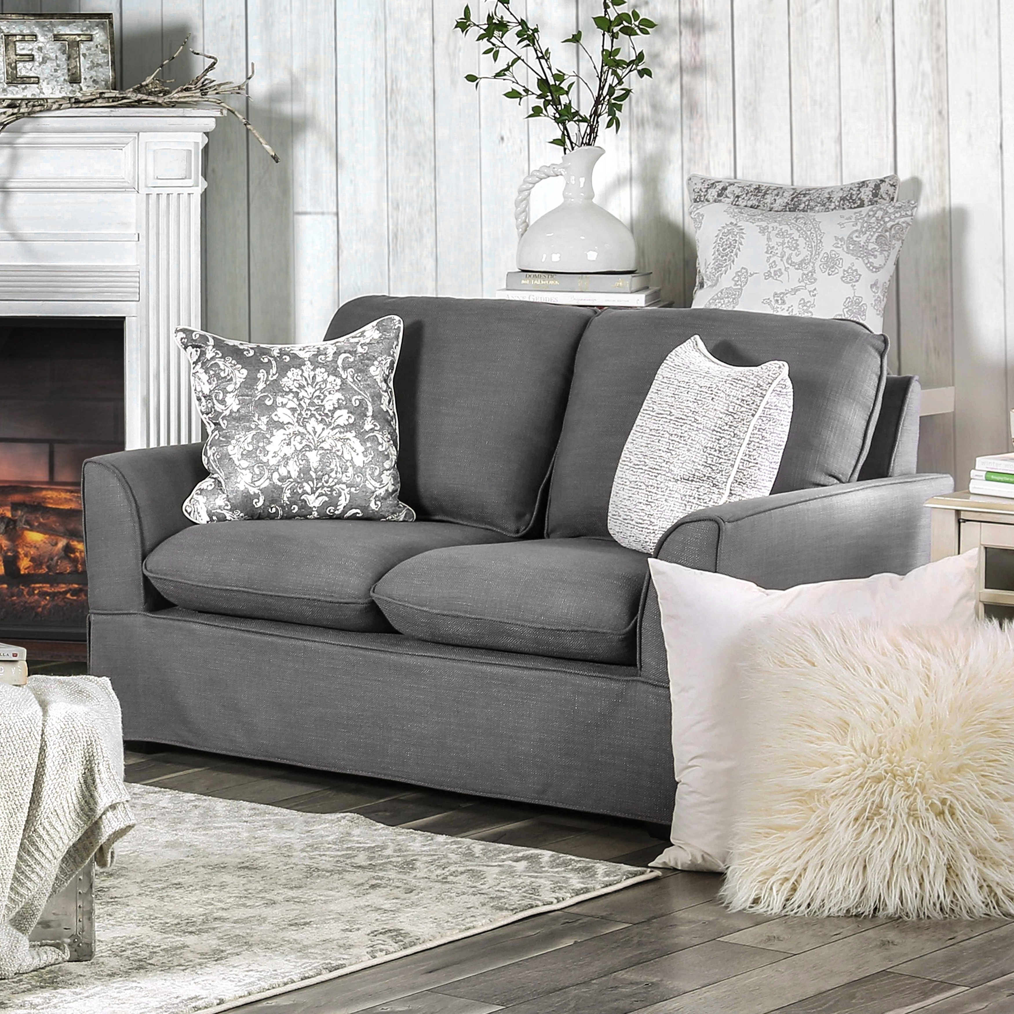 Queen anne sales loveseat slipcover
