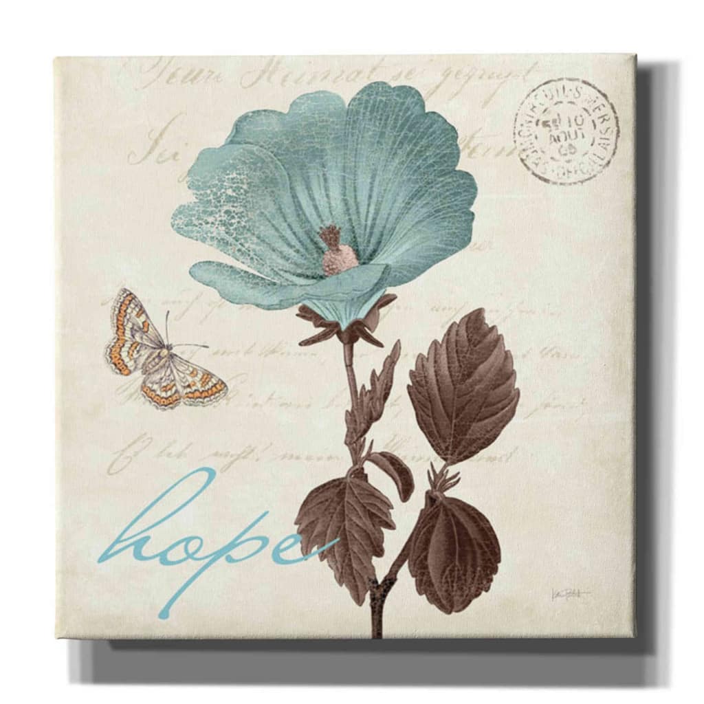 Epic Graffiti 'Touch of Blue III Hope' by Katie Pertiet, Canvas Wall Art