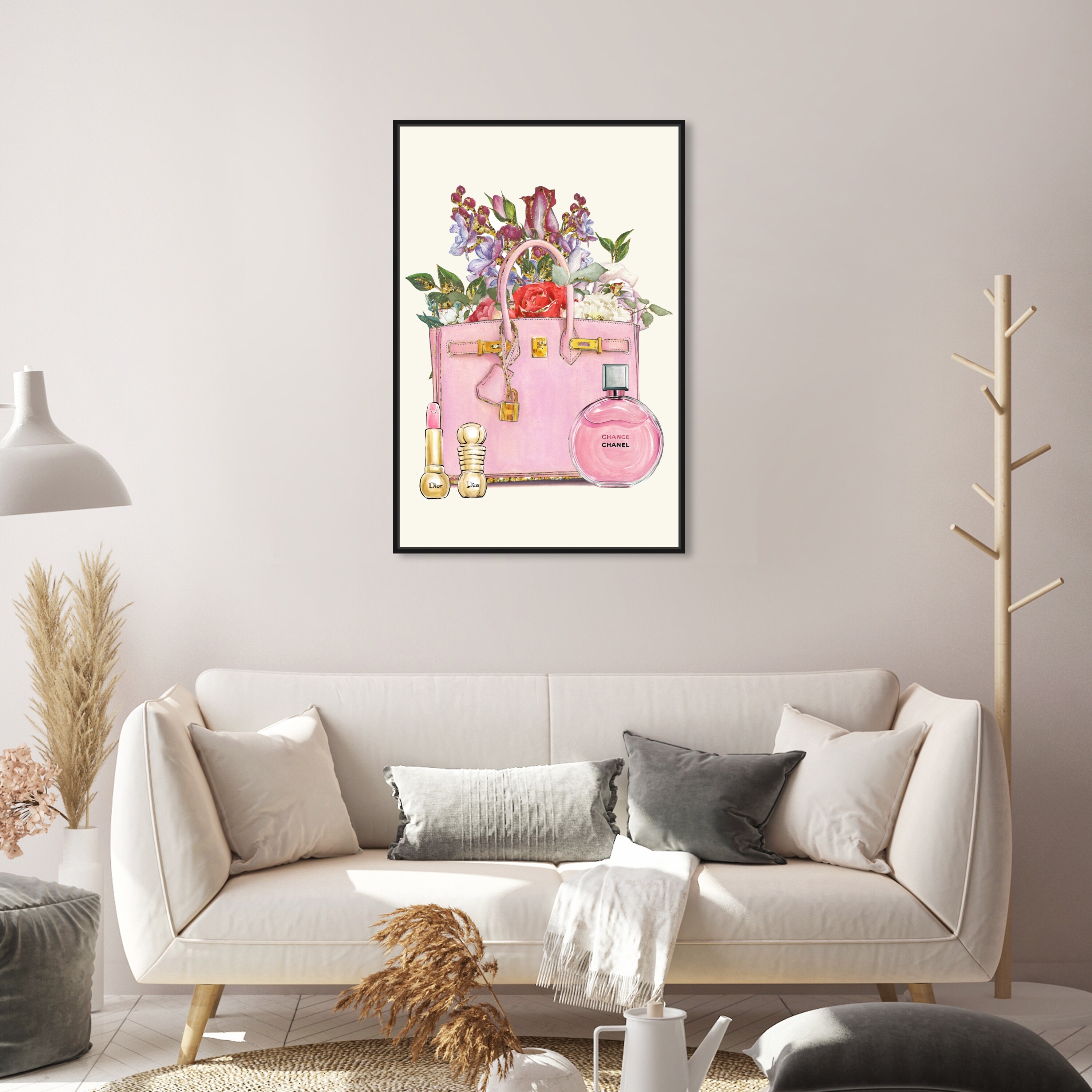 M♡olivergal ♡ Oliver Gal 'My Floral Gifts' Fashion and Glam Wall Art Framed