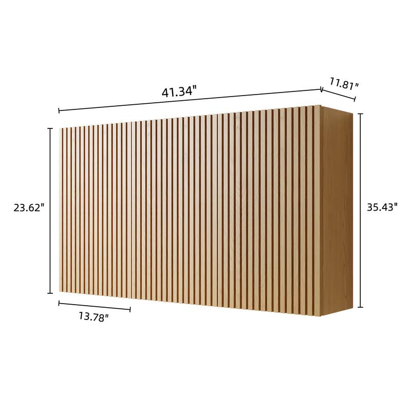 41"Bathroom Wall Mounted Cabinet, Composed of 3 Cabinets with Doors, Suitable for Bathroom, Living Room, and Laundry