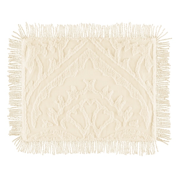 slide 2 of 5, Paisley Medallion Chenille Fringe Pillow Sham