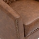 preview thumbnail 13 of 90, Axia Barrel PU Leather Accent Chair with Nailhead Trim
