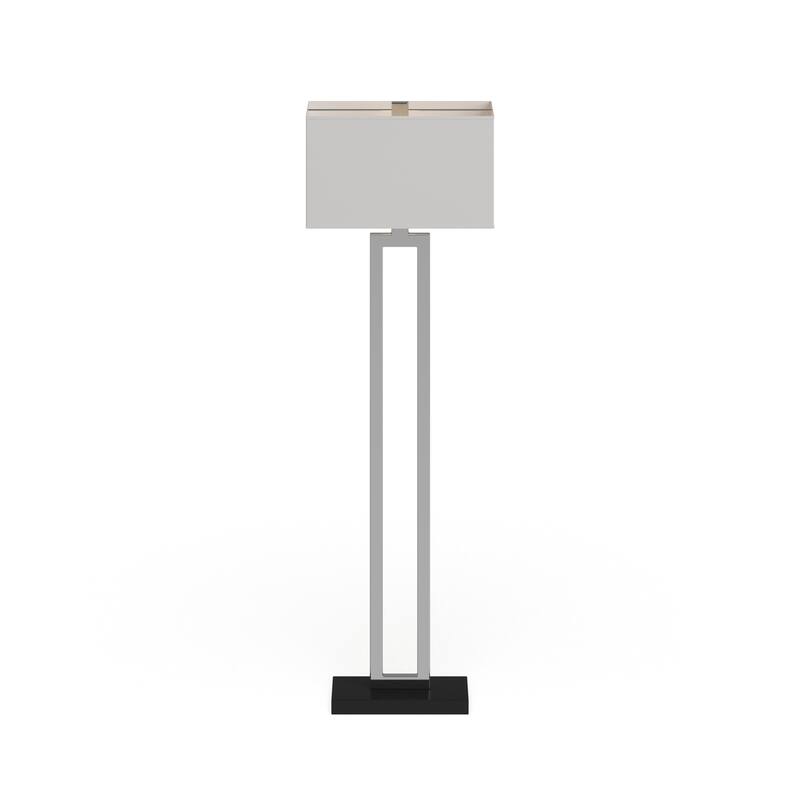 Strick & Bolton Spero 60-inch Chrome/ Black Contrast Floor Lamp
