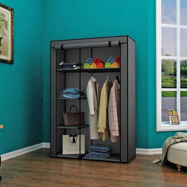 Shop Closet Organizer Systems Wardrobe Portable Closet Shelves 4 Tier On Sale Overstock 32071672