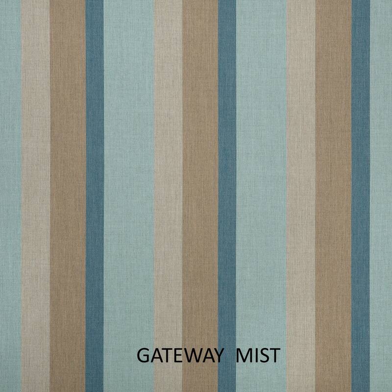 Sunbrella Gateway Mist Stripe Indoor/Outdoor 16x26 Corded Lumbar Pillow (Single) - 16 in L x 26 in W