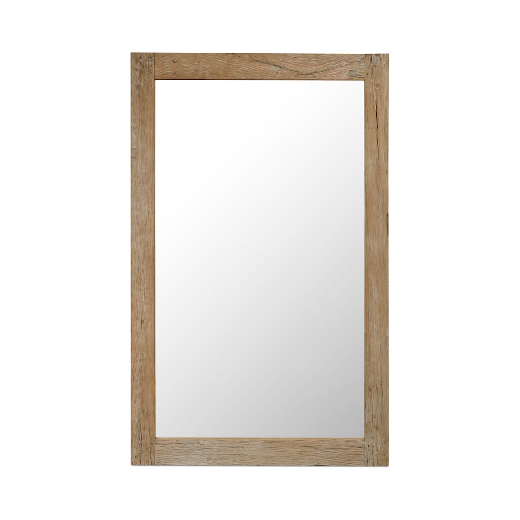 Winter Floor Mirror, Mixed Reclaimed Wood Frame, Traditional Profile, Natural Variation and Character, Natural