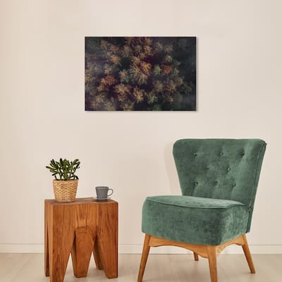 Wynwood Studio Canvas Floral and Botanical Top of Trees Green and Modern & Contemporary Wall Art Canvas Print