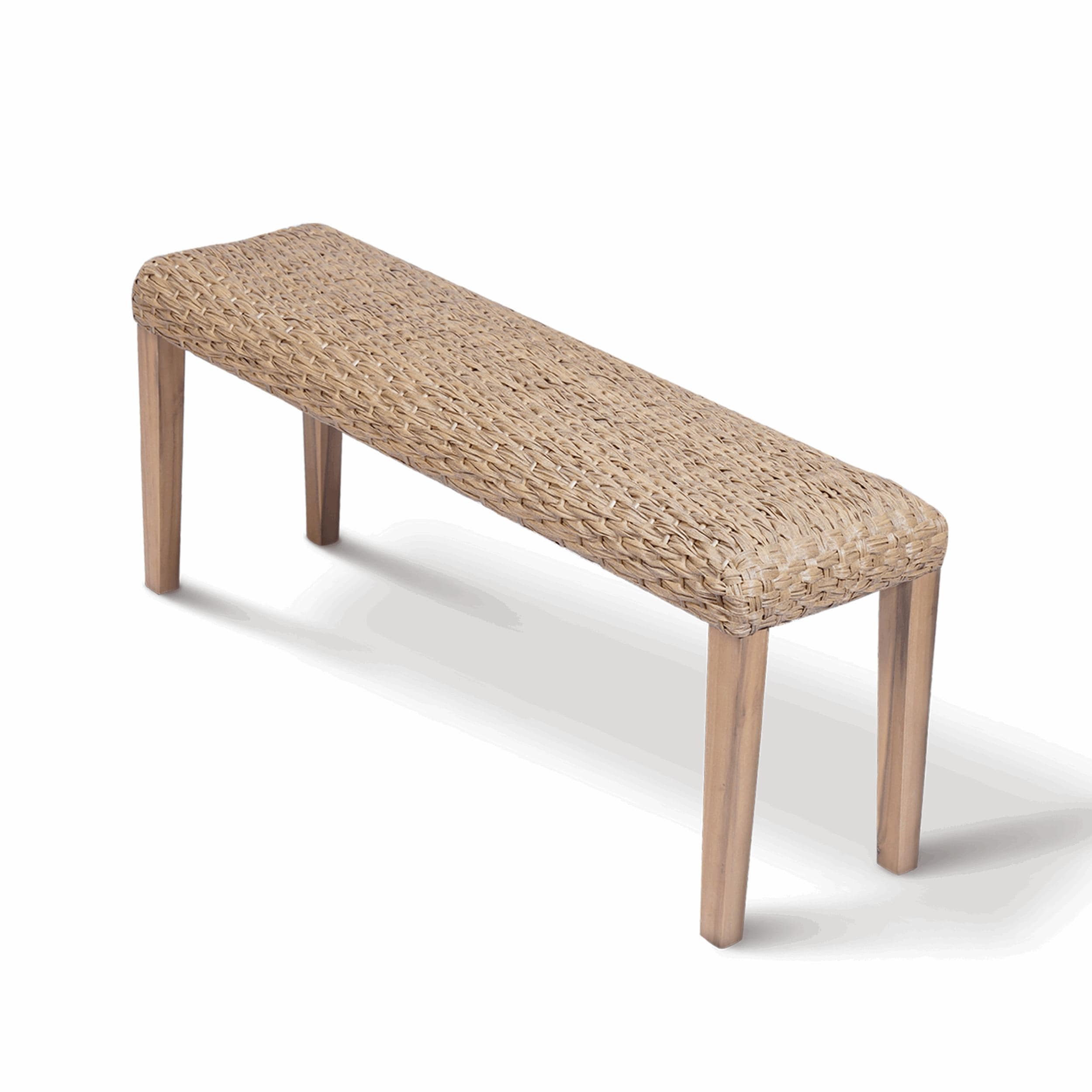 M4H Naples Outdoor Patio Bench Water Resistant Wicker Solid Wood