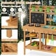 preview thumbnail 4 of 8, Gymax Kids Mud Kitchen w/Faucet Removable Sinks Chalkboard Stovetops