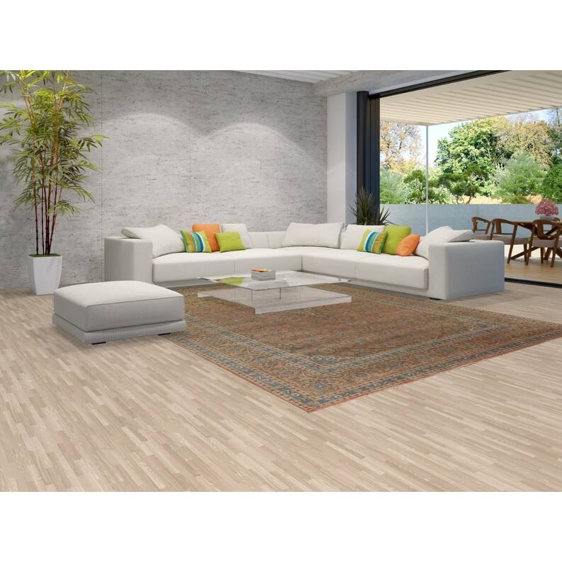 Hand Knotted Oriental 100% Wool Carpet Traditional Floral Oranges & Rust Mashad Area Rug - 12' 6'' X 9' 5''