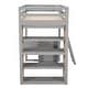preview thumbnail 6 of 16, Solid Wood Maximized Space Twin Size Loft Bed Kids Bed with Ladder Shelves and Desk Kids Furniture, Gray