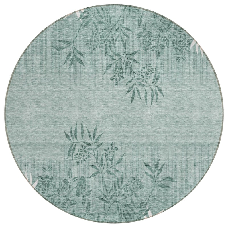 HomeRoots Floral Transitional Rectangle Outdoor Rug