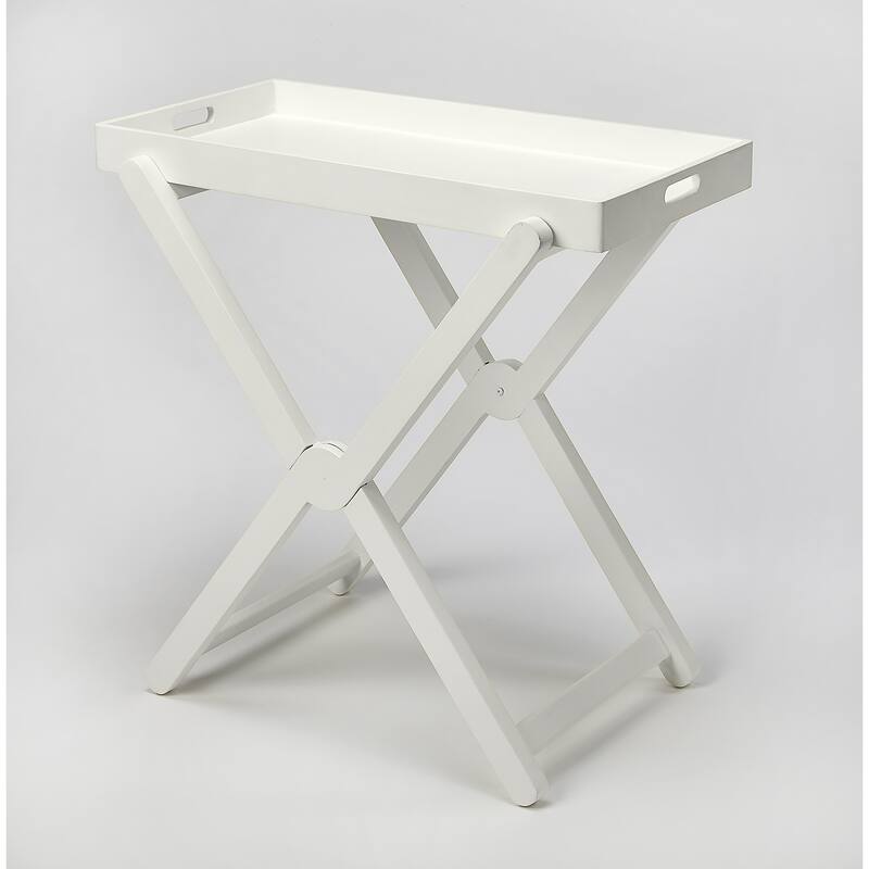Butler Edna White Tray Table - White - Wood