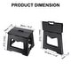 preview thumbnail 1 of 5, 9" Folding Step Stool for Adults 220 lbs Capacity Black - 10.2 x 7.5 x 9.4inch Black