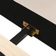 preview thumbnail 31 of 95, Velvet Grounded Bed Mother & Child Bed Platform Slat Bed Frame with Little Round Stool and Bedside Desk for Growing Child