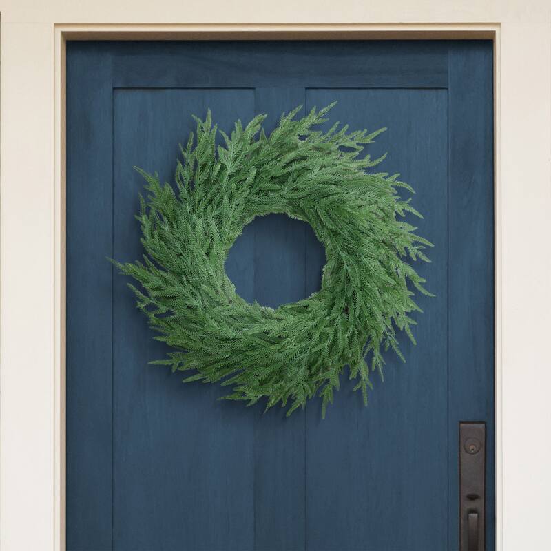 Puleo International 24" Soft PE Artificial Christmas Wreath