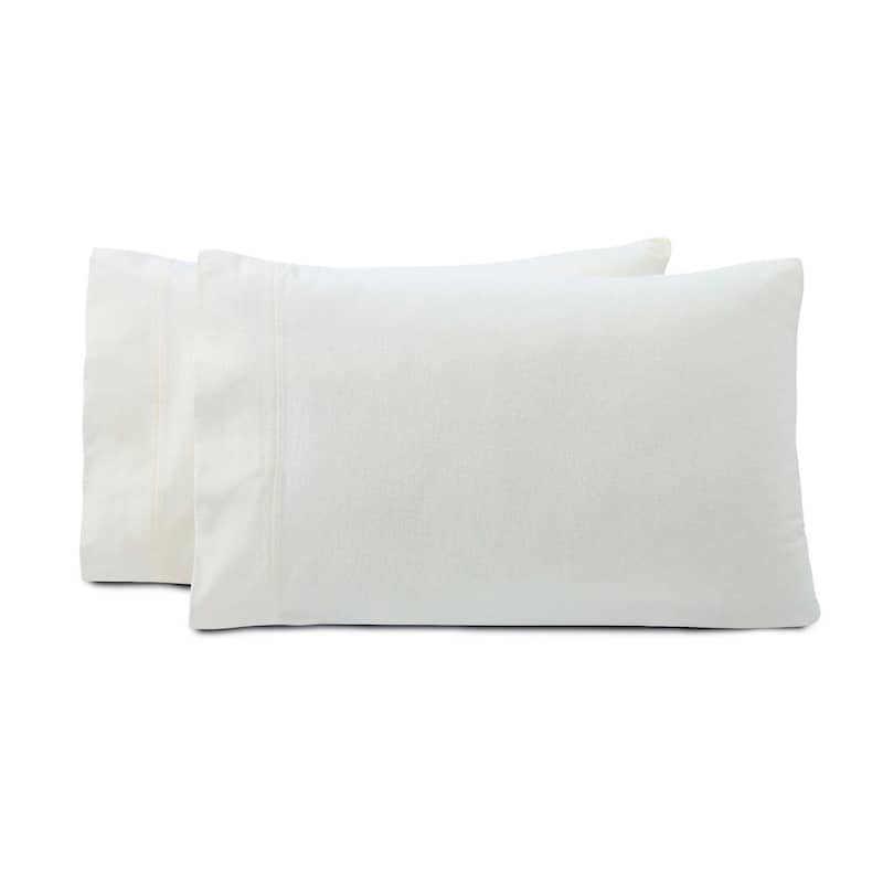 Superior All Season Brushed Flannel Trellis or Solid Pillowcase Set (Set of 2)