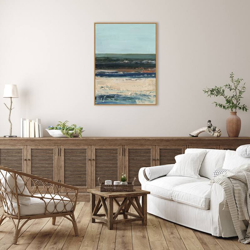 Amanti Art Rich Coastline II by Ethan Harper Framed Canvas Wall Art Print - Sylvie Maple