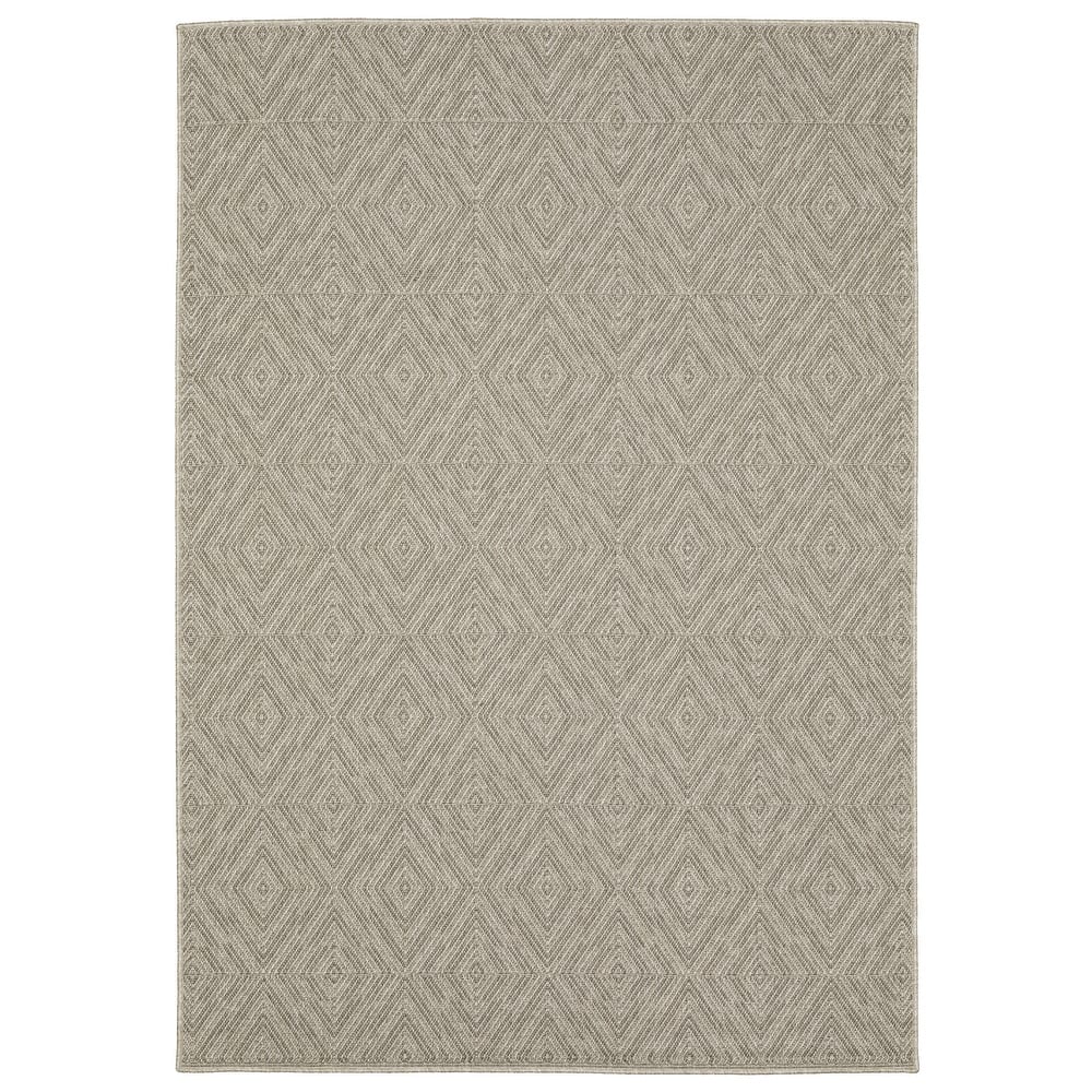 Style Haven Calayan Woven Diamond Grey Ultimate Performance Area Rug~