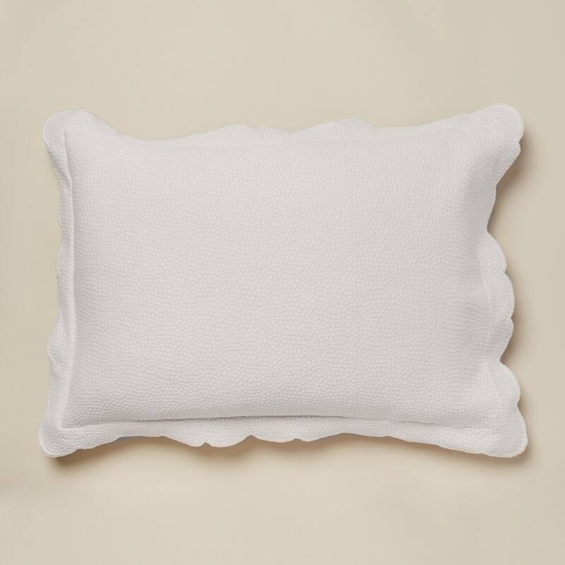 Hugo Matelasse Sham, White, Euro