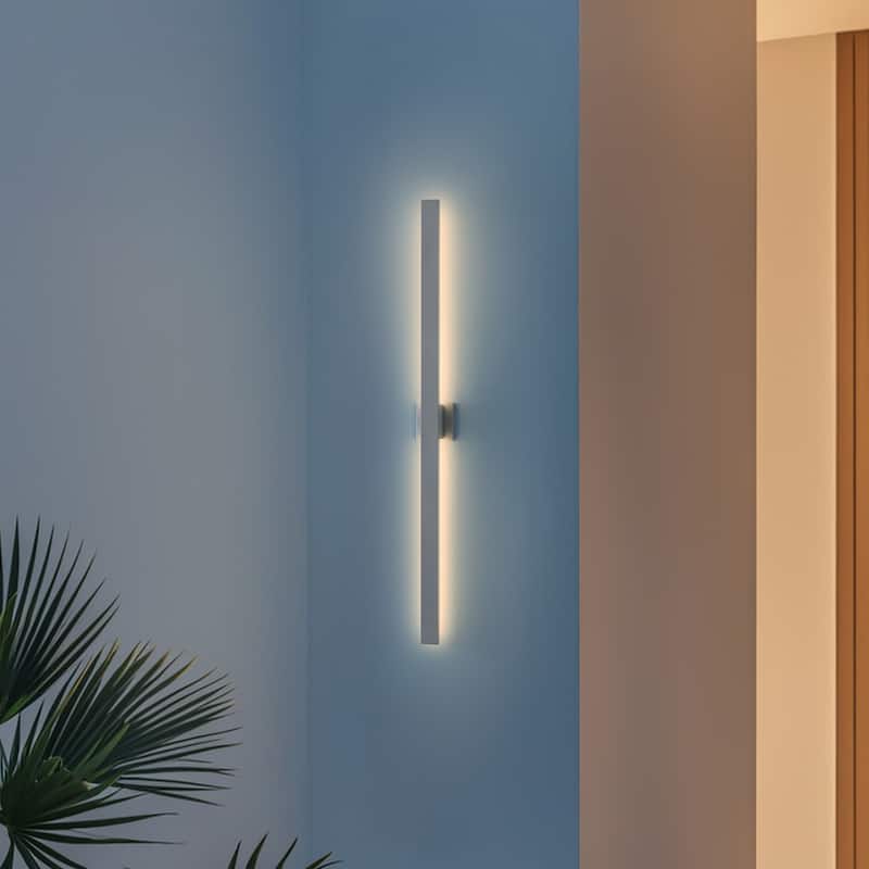 Palco Modern Minimalist Indoor/Outdoor Metal 350-Degree Rotatable Dimmable Integrated LED Wall Sconce, by JONATHAN Y