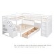 preview thumbnail 8 of 11, Wood Twin-Twin over Full L-Shaped Bunk Bed With 3 Drawers