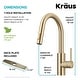 preview thumbnail 148 of 149, Kraus 2-Function 1-Handle 1-Hole Pulldown Sprayer Brass Kitchen Faucet