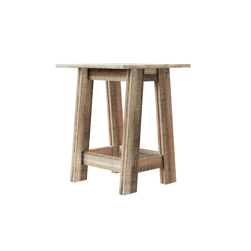 CraftPorch Rustic 2-Pieces End Tables with Coffee Table