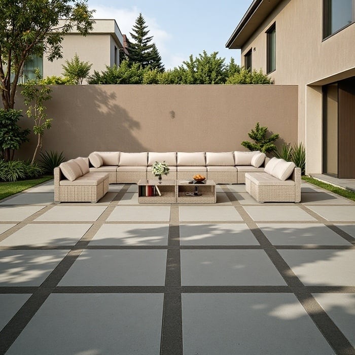12-Piece Modular Outdoor Wicker Sectional Sofa Set with Water-Resistant Cushions and Glass Coffee Table, UV-Protected - khaki