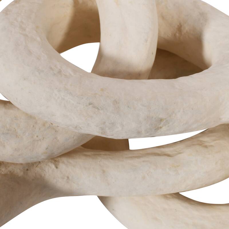 Paper Mache Chain Dia 6" & H 2.8" - OFF-WHITE