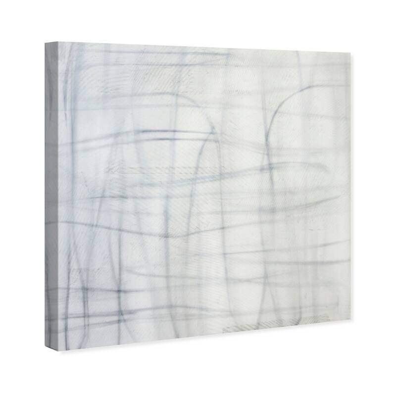 Wynwood Studio Canvas Abstract Scripted White and Modern & Contemporary Wall Art Canvas Print
