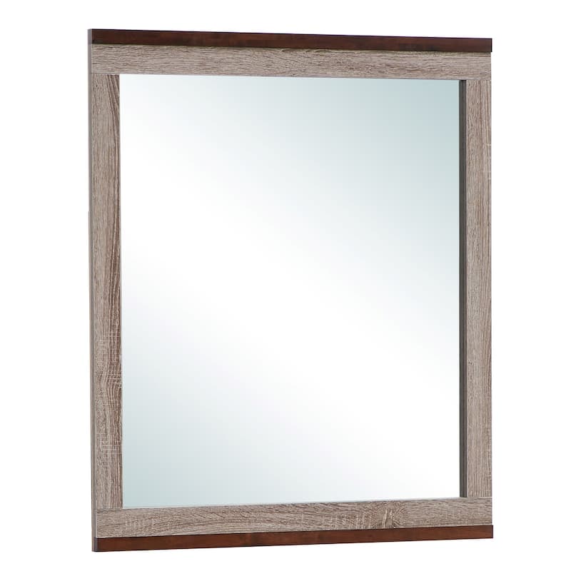 Wooden Framed Rectangular Dresser Wall Mirror - 39.5" - Brown