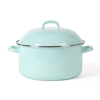 Martha Stewart 6 qt Enamel On Steel Dutch Oven - Martha Blue