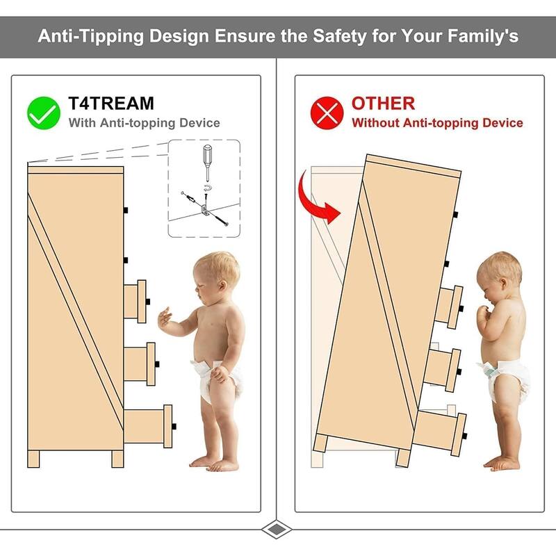 Vintage 7 Chests Drawer, Rustic Dressers, Chest Organizer for Bedroom