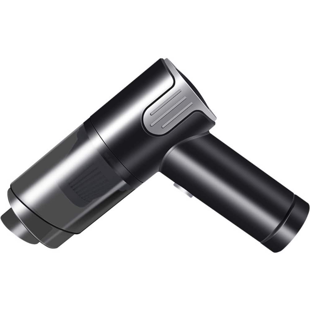 Black-Silver Cordless Handheld Vacuum Cleaner with Cyclonic Suction and Attachments - 6.69 x 2.56 x 6.30 in