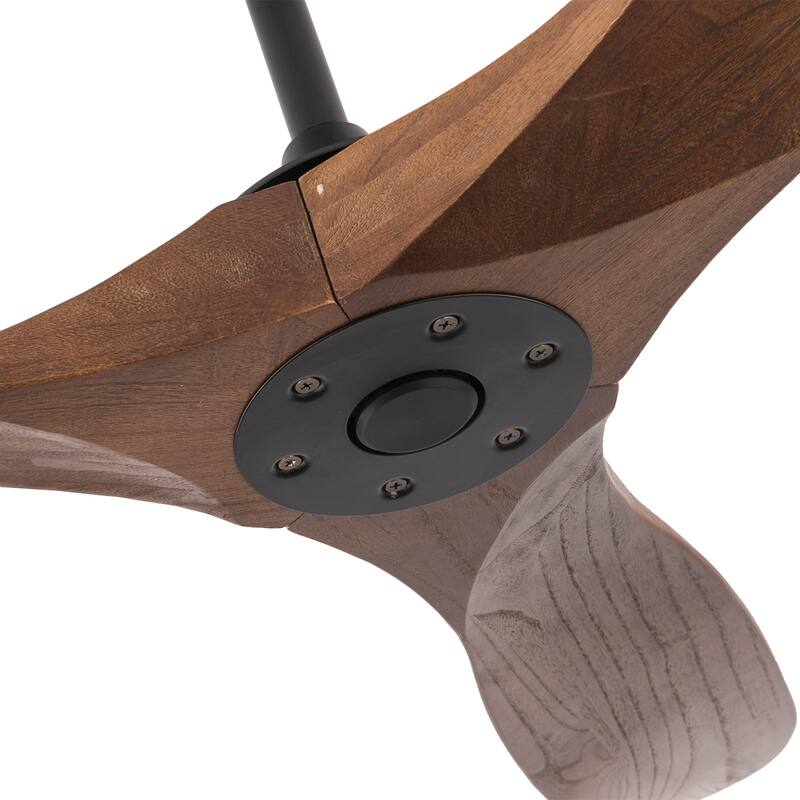 Timechee 60" 3-Blade Wood Ceiling Fan with Remote Control and Timing - 60 Inches