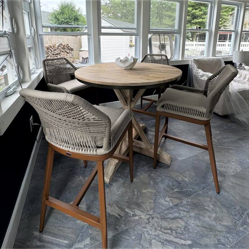 PURPLE LEAF 2 Set of Modern Bar Stool with Backrest and Arm,Upholstered Chair and Aluminum Legs