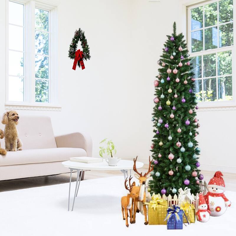 7.5FT Slim Pencil Artificial Christmas Tree