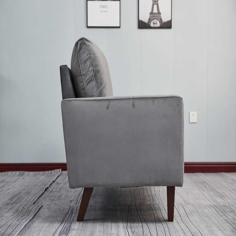 Luxury Sofa, Plush Microfiber, High-Density Foam Comfort