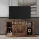 preview thumbnail 1 of 5, Flat Screen Media Console Table wood TV storage rustic TV cabinet - Oak