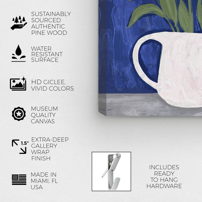 Wynwood Studio Canvas Floral and Botanical Ornate Floral II Pink and Modern & Contemporary Wall Art Canvas Print