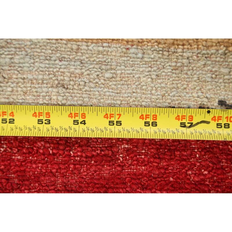Striped Gabbeh Kashkoli Oriental Wool Runner Rug Hand-knotted Carpet - 2'9" x 7'11"